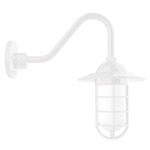 Vaportite Cover Gooseneck Outdoor Wall Light - White / Clear