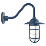 Vaportite Cover Gooseneck Outdoor Wall Light - Navy / Clear