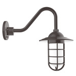 Vaportite Cover Gooseneck Outdoor Wall Light - Architectural Bronze / Clear