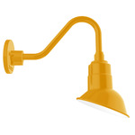 Angle Outdoor Gooseneck Dome Wall Light - Bright Yellow