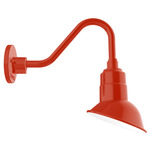 Angle Outdoor Gooseneck Dome Wall Light - Vermillion