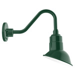Angle Outdoor Gooseneck Dome Wall Light - Forest Green