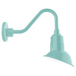 Angle Outdoor Gooseneck Dome Wall Light - Sea Green