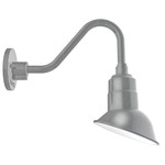 Angle Outdoor Gooseneck Dome Wall Light - Galvanized