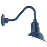 Angle Outdoor Gooseneck Dome Wall Light - Navy