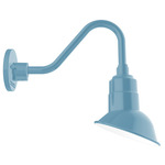 Angle Outdoor Gooseneck Dome Wall Light - Light Blue