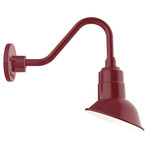 Angle Outdoor Gooseneck Dome Wall Light - Barn Red