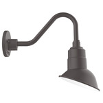 Angle Outdoor Gooseneck Dome Wall Light - Bronze Matte