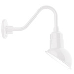Emblem Outdoor Small Gooseneck Wall Light - White