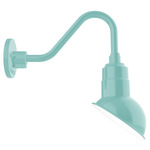 Emblem Outdoor Small Gooseneck Wall Light - Sea Green