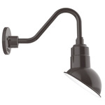 Emblem Outdoor Small Gooseneck Wall Light - Architectural Bronze