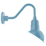 Emblem Outdoor Small Gooseneck Wall Light - Light Blue
