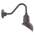 Emblem Outdoor Small Gooseneck Wall Light - Bronze Matte