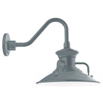 Homestead Outdoor Short Gooseneck Wall Light - Slate Gray