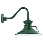 Homestead Outdoor Short Gooseneck Wall Light - Forest Green