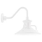 Homestead Outdoor Short Gooseneck Wall Light - White