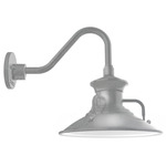 Homestead Outdoor Short Gooseneck Wall Light - Galvanized