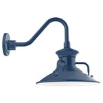 Homestead Outdoor Short Gooseneck Wall Light - Navy