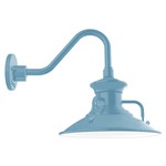 Homestead Outdoor Short Gooseneck Wall Light - Light Blue