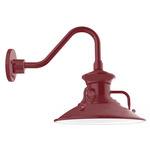 Homestead Outdoor Short Gooseneck Wall Light - Barn Red
