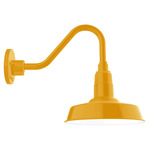 Warehouse Short Gooseneck Outdoor Wall Light - Bright Yellow