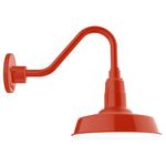 Warehouse Short Gooseneck Outdoor Wall Light - Vermillion