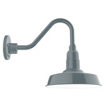 Warehouse Short Gooseneck Outdoor Wall Light - Slate Gray