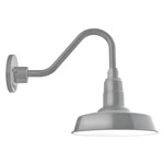 Warehouse Short Gooseneck Outdoor Wall Light - Galvanized