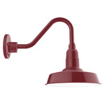 Warehouse Short Gooseneck Outdoor Wall Light - Barn Red