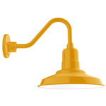 Warehouse Short Gooseneck Outdoor Wall Light - Bright Yellow