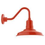 Warehouse Short Gooseneck Outdoor Wall Light - Vermillion