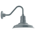 Warehouse Short Gooseneck Outdoor Wall Light - Slate Gray
