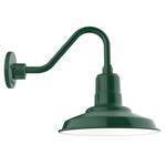 Warehouse Short Gooseneck Outdoor Wall Light - Forest Green
