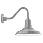 Warehouse Short Gooseneck Outdoor Wall Light - Galvanized