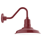 Warehouse Short Gooseneck Outdoor Wall Light - Barn Red