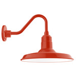 Warehouse Short Gooseneck Outdoor Wall Light - Vermillion