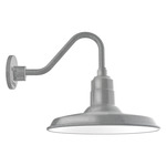 Warehouse Short Gooseneck Outdoor Wall Light - Galvanized
