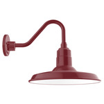 Warehouse Short Gooseneck Outdoor Wall Light - Barn Red