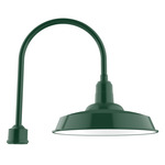 Warehouse Outdoor Post Light - Forest Green