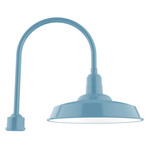 Warehouse Outdoor Post Light - Light Blue