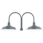Warehouse Outdoor Post Light - Slate Gray