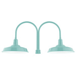 Warehouse Outdoor Post Light - Sea Green