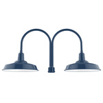 Warehouse Outdoor Post Light - Navy