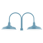 Warehouse Outdoor Post Light - Light Blue