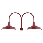 Warehouse Outdoor Post Light - Barn Red