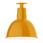 Deep Bowl Outdoor Ceiling Light - Bright Yellow