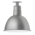 Deep Bowl Outdoor Ceiling Light - Galvanized