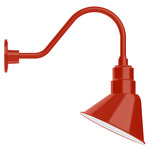 Angle Outdoor Gooseneck Wall Light - Vermillion / White