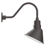 Angle Outdoor Gooseneck Wall Light - Bronze Matte / White