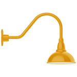 Cafe Gooseneck Outdoor Wall Light - Bright Yellow / White